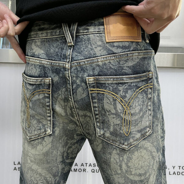 Fashion Men's Jeans Casual Stretch Pants - Image 7