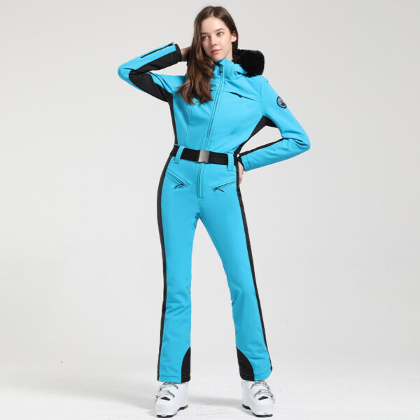 One-piece Ski Suit Female Professional Double-board Thickened Warm - Image 10