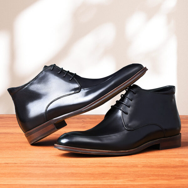 Genuine Leather Head Leather Business Formal High Top Leather Shoes And Boots - Image 2
