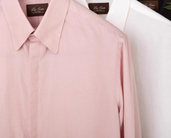 Skin-friendly Draping Lyocell Long Linen Sleeves Shirt - Image 6