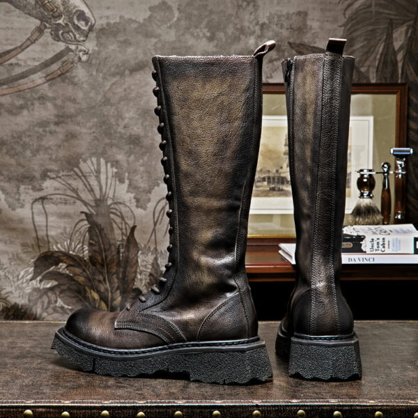 Men's Fashion Vintage Leather Martin Boots - Image 6