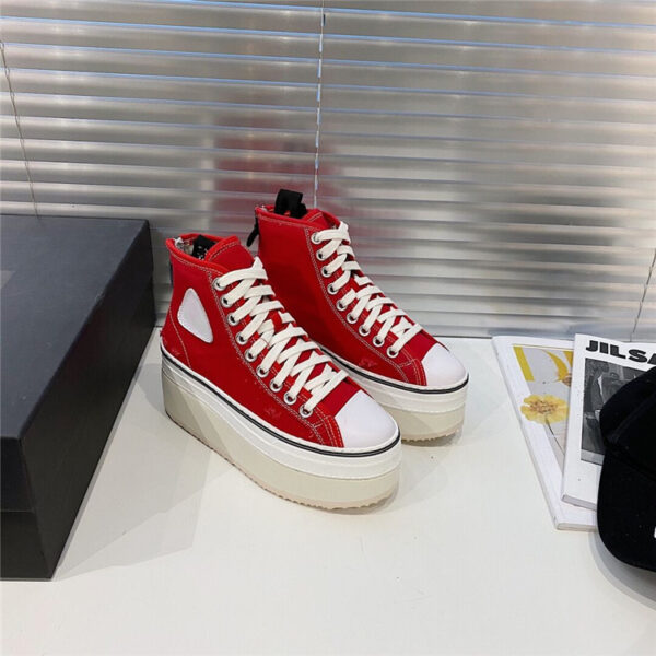 Women's Casual Ripped Platform Platform High-Top Canvas Shoes - Image 4
