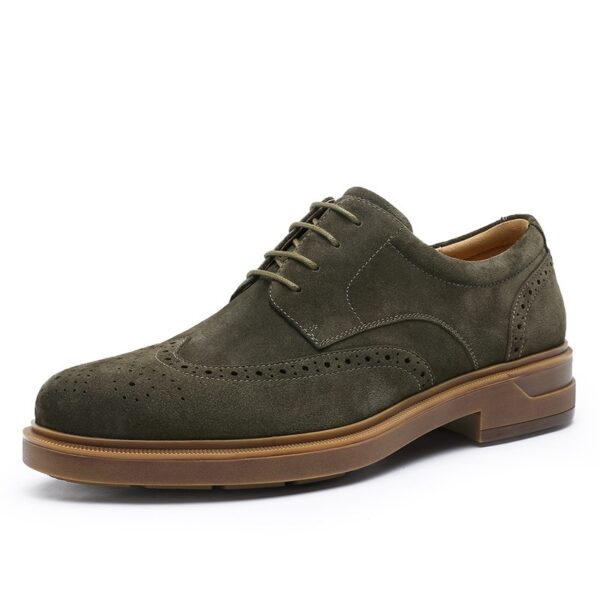 New Vintage Engraving Suede Leather Breathable Shoes Men - Image 2