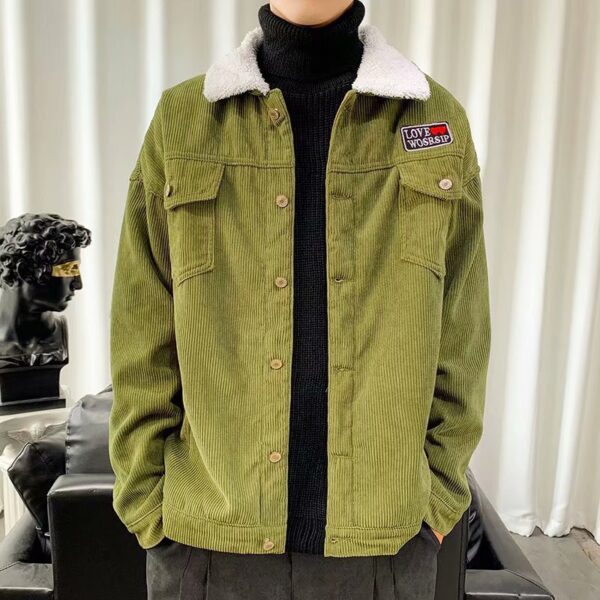 Autumn And Winter Corduroy Workwear Jacket - Image 3