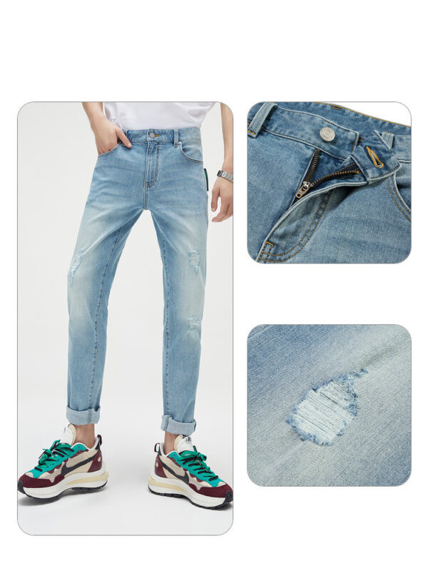Summer New Cool Feeling Thin Ripped Jeans - Image 2