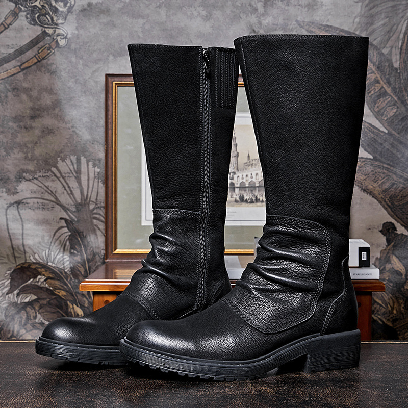 Men’s Platform High Top Zip Boots