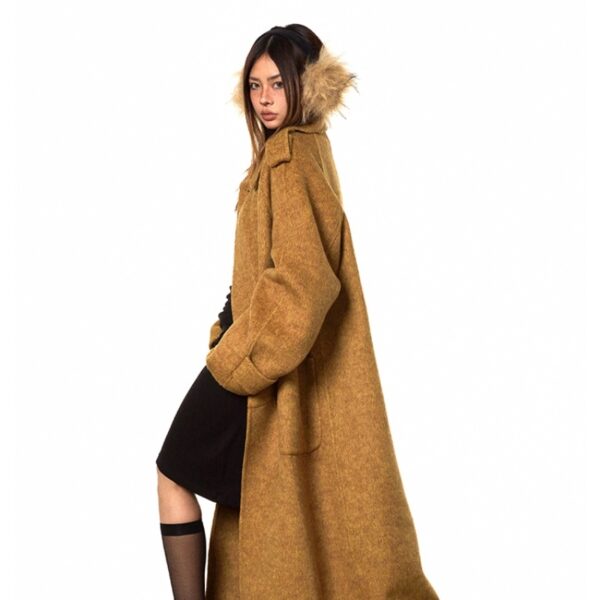 High-support Wool Handmade Double-faced Woolen Goods Long Autumn And Winter High-grade Overcoat Coat - Image 2