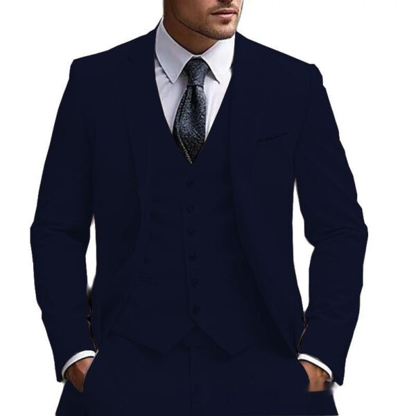 European And American Plus Fat Foreign Trade Plus Size Suit Three-piece Suit - Image 3