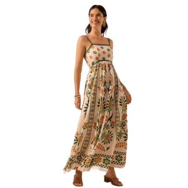 Printing Slip Dress Vacation Style Women's Clothing - Image 3