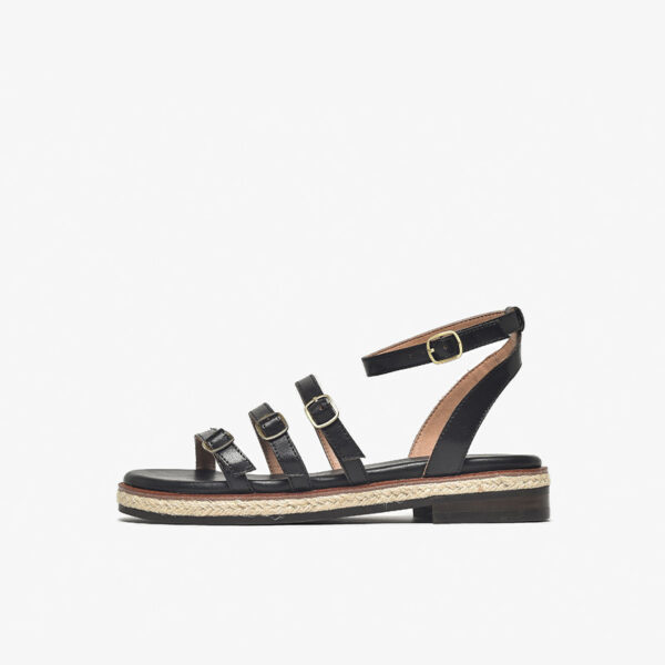 Women's Chunky Heel Retro Cross Strap Sandals - Image 3