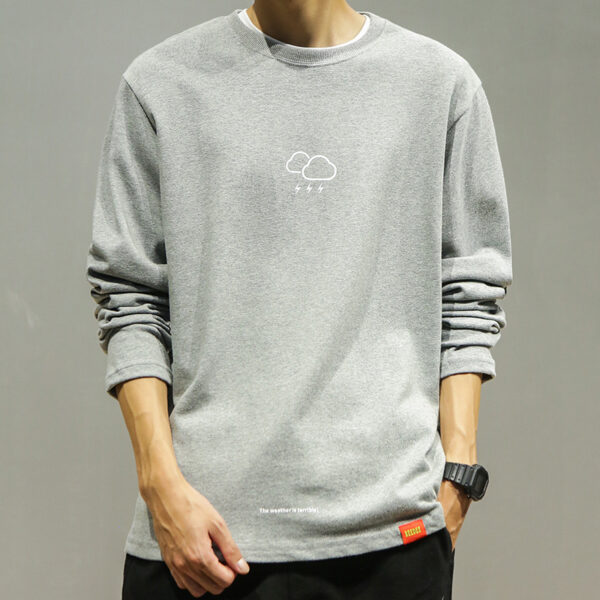 Trendy Brand Simple Printed Sweater Men's Korean Version - Image 2