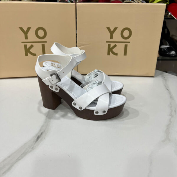 Women's Buckle Chunky Heel Open Toe Sandals - Image 6