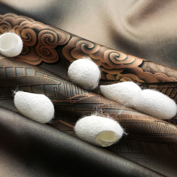 Chinese Style Silk Satin Shirt Short Sleeve - Image 3