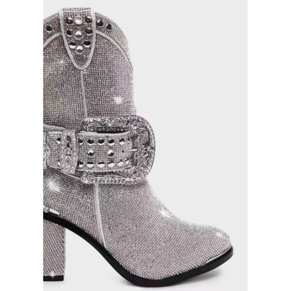 Women's Fashionable Chunky Heel Catwalk Fashion Boots - Image 3