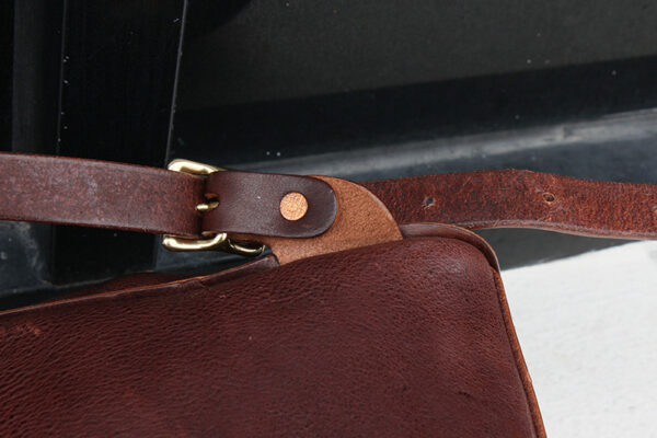 Top Layer Tree Cream Leather Double Shoulder Women's Fashion Bag - Image 4
