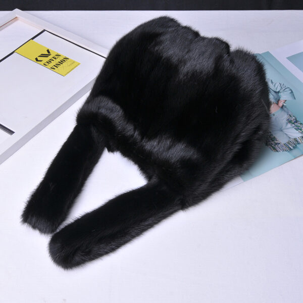 Whole Skin Mink Fur Wrap Soft Surface - Image 4