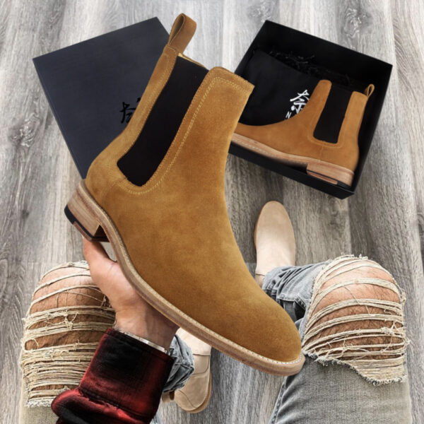 Handmade Boots Men's Genuine Leather Retro - Image 8