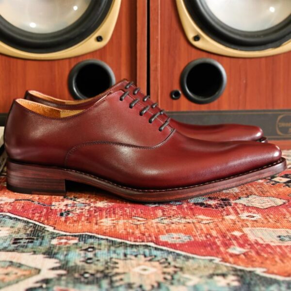 Goodyear Handmade Shoes Super Pointed Toe Wine Red Personality - Image 5