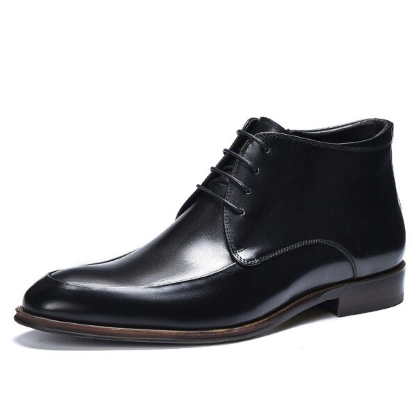 Genuine Leather Head Leather Business Formal High Top Leather Shoes And Boots - Image 4