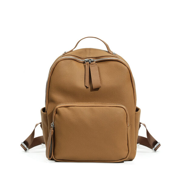 Large Capacity Portable Computer Lightweight Leather Niche Women's Backpack - Image 7
