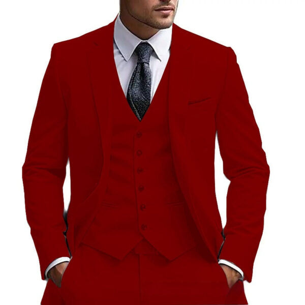 European And American Plus Fat Foreign Trade Plus Size Suit Three-piece Suit - Image 8