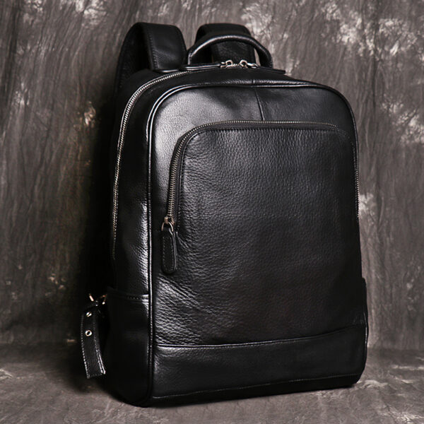 Retro Crazy Horse Skin Backpack Men's Business Casual Backpack Head Layer Cowhide - Image 4