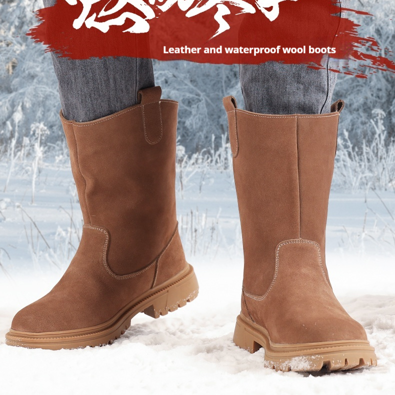 Fur Snow Boots Men’s High-top Winter Warm