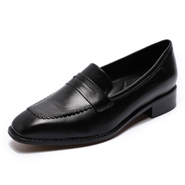 Retro English Style Small Leather Shoes Flat - Image 5