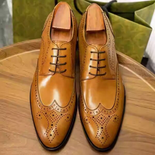Men's British Pointed Toe Business Formal Wear Wedding Shoes - Image 2