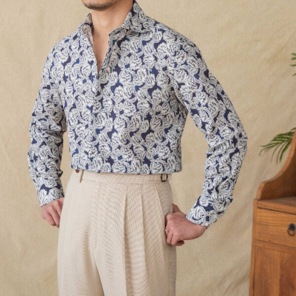 Men's Printed Long Sleeve Cardigan Shirt - Image 4