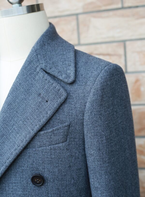 Men's Wool Double Breasted Polo Coat - Image 4