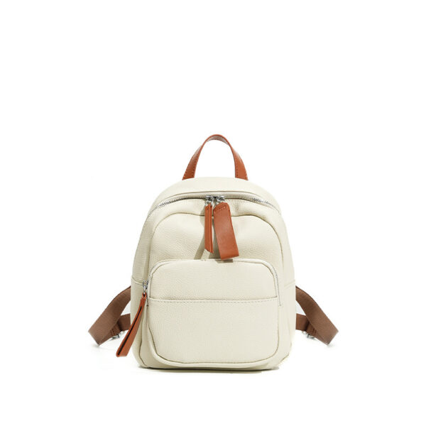 Large Capacity Portable Computer Lightweight Leather Niche Women's Backpack - Image 6