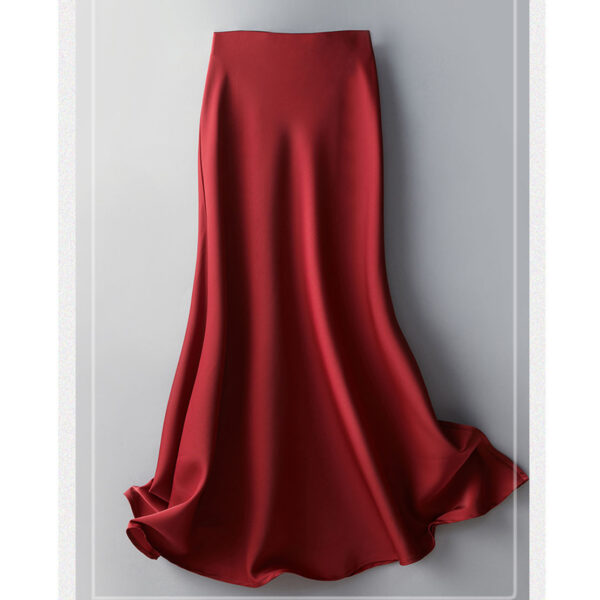 Printed Elastic Waist Slimming Large Hem Skirt - Image 2