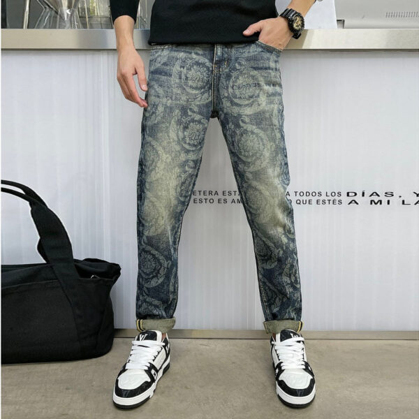 Fashion Men's Jeans Casual Stretch Pants - Image 2