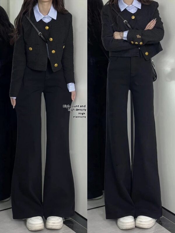 Women's Stretch High Waisted Slightly Flared Jeans - Image 6