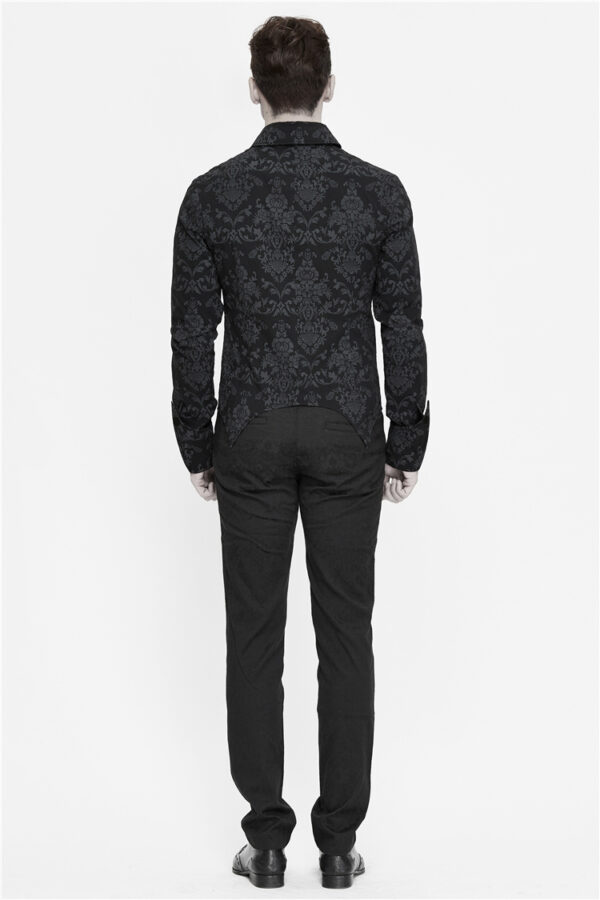 Men's Long Sleeve Stand Collar Zipper Embroidered Shirt - Image 10