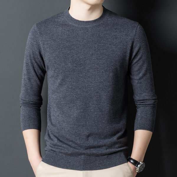 Men's Fashion Casual Pure Cashmere Knitted Bottoming Shirt - Image 6