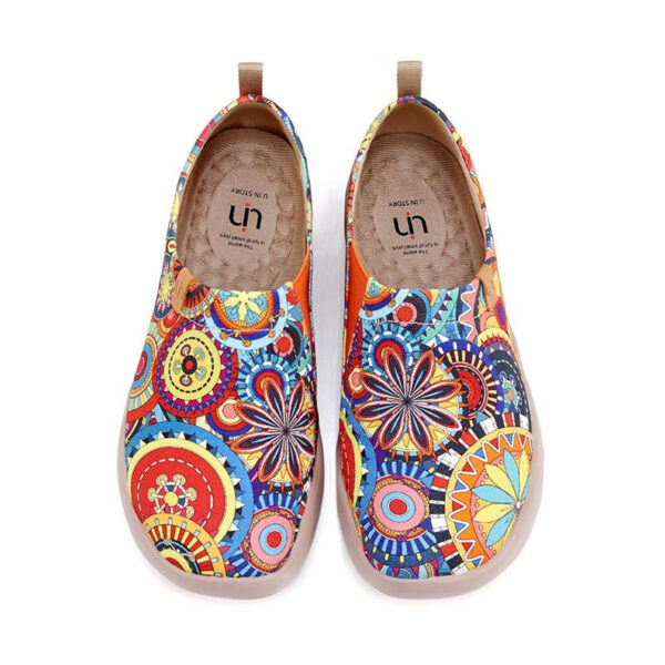 Women's Casual Shoes Painted Walking Slip On Lightweight Loafers Comfortable Canvas Fashion Sneakers - Image 8