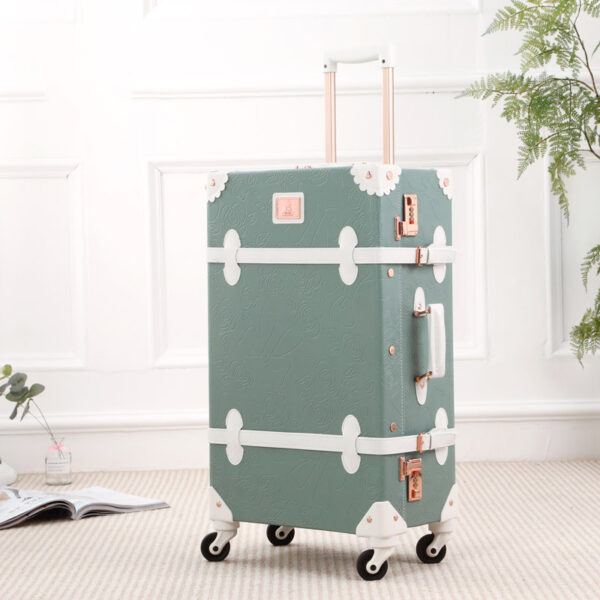 Retro Ladies Luggage Trolley Suitcase - Image 5