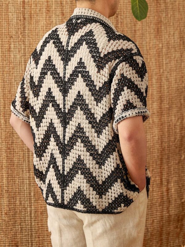 Beach Knitted Short-sleeved Cardigan Loose Casual Top - Image 4