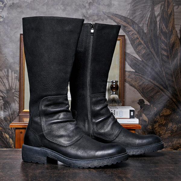 Men's Platform High Top Zip Boots - Image 5
