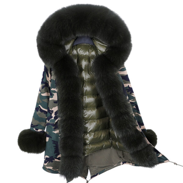 Coat Fur With Detachable Inner Liner Placket - Image 4