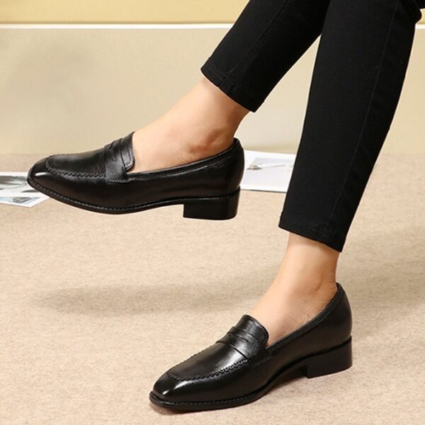 Retro English Style Small Leather Shoes Flat - Image 7