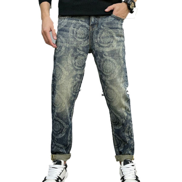 Fashion Men's Jeans Casual Stretch Pants - Image 6