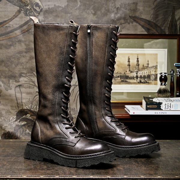 Men's Fashion Vintage Leather Martin Boots - Image 3