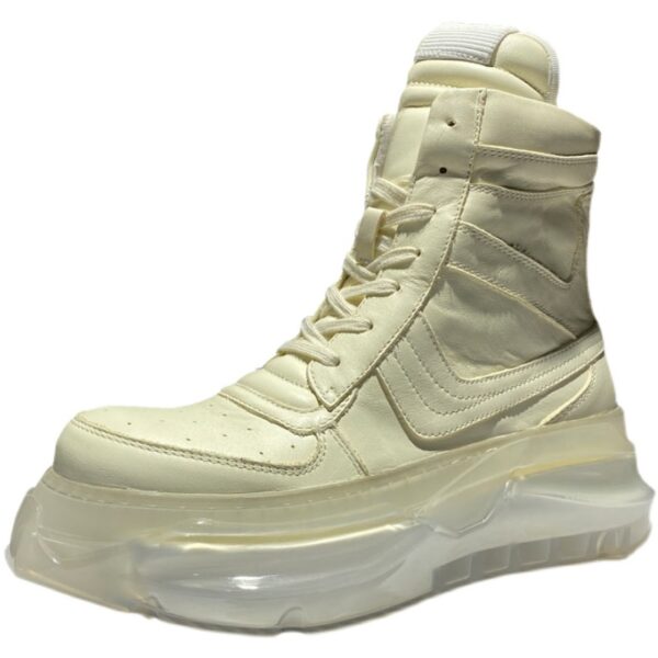 Men's High Top Sneakers Leather Sports Leisure - Image 3