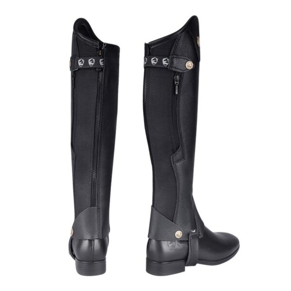 Cowhide Equestrian Chaps High Quality Thick Cowhide Double Zipper Riding Leg Guard Boots - Image 6