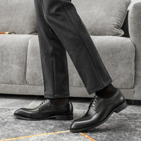 Men's British Style Handmade Pointed Leather Shoes - Image 6
