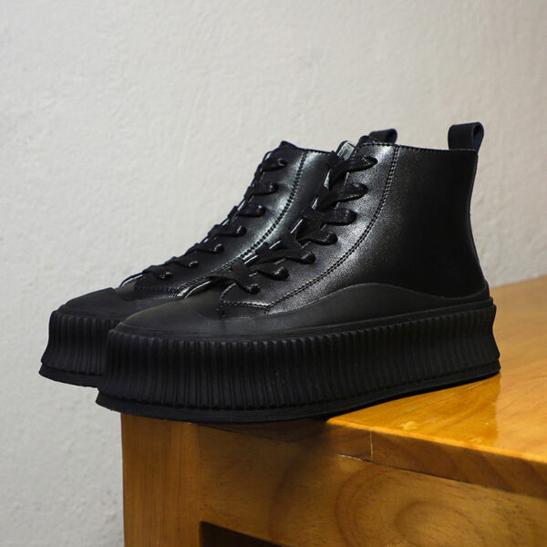 Ladies Thick-soled High-top Canvas Shoes - Image 5