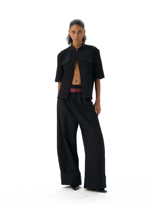 Handmade Red Eye Hunting Suit Half Sleeve Shirt - Image 4